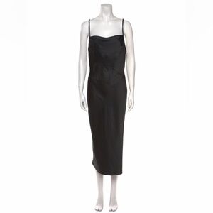 Christian Lacroix Black Beaded Cowl Neck Backless Dress Size 4 NWT